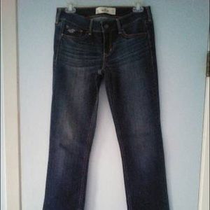 Hollister dark wash distressed jeans